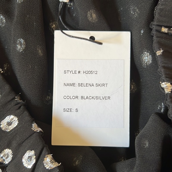 Generation Love Selena Skirt in Black/Silver Size S - Picture 11 of 11